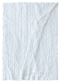 Avalon Cable-Knit Throw