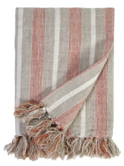 Montecito Oversized Throw, Terra Cotta/Natural