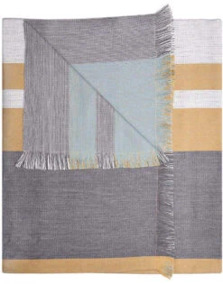 Alpaca-Blend Reversible Throw, Mustard Weed