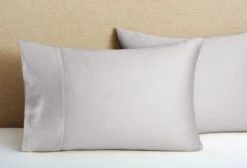 King Hem Stitch Pillow Case Pair Lilac