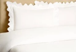 King Scallop Duvet Set, Ivory