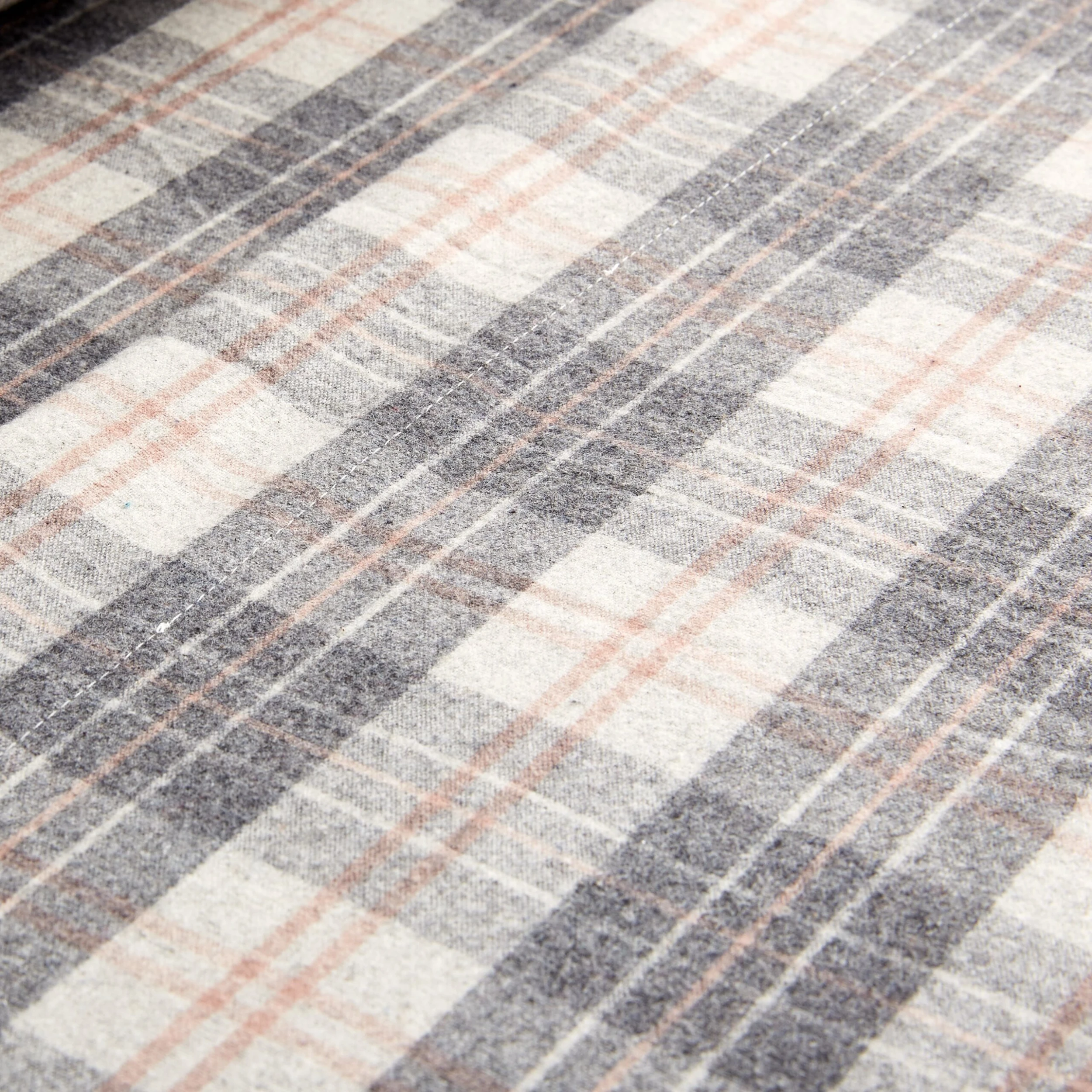 SCR Grey And Rose Plaid Twin 7 SCR Grey And Rose Plaid Twin - Image 5
