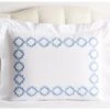 Quatrefoil Outline Sham, Blue