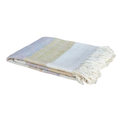 Wisteria Striped Organic Silk Throw
