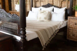 Beige Handloomed Cotton Pom-Pom Throw -One Kings Lane Shop vmf vendor KWY 4934688 1657068387909 769345