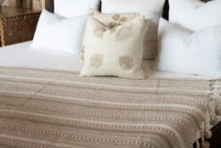 Beige Handloomed Cotton Pom-Pom Throw -One Kings Lane Shop vmf vendor KWY 4934688 1657068392536 587274