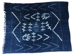 African Indigo Hand-Made Textile Throw